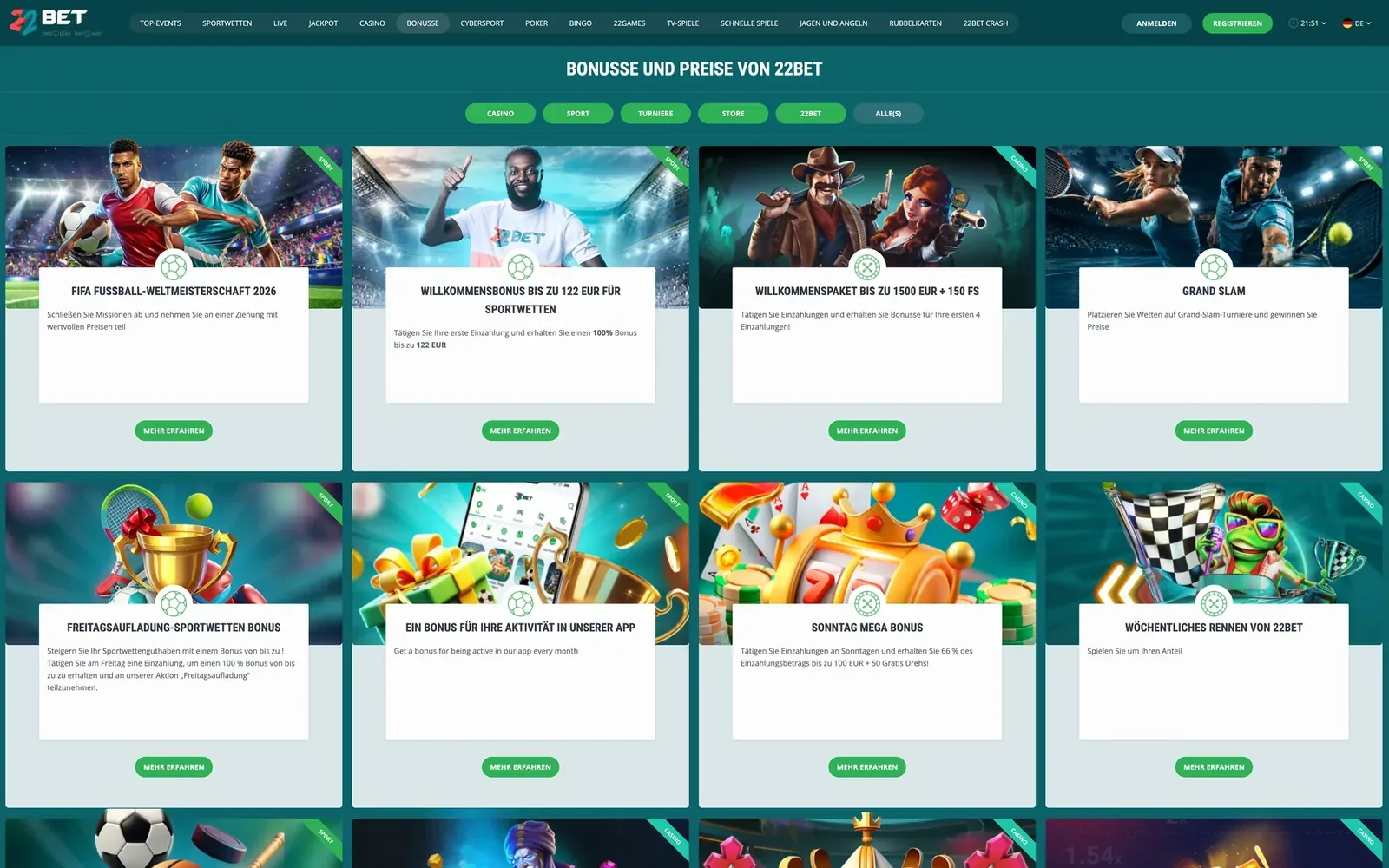 Kassenbereich – 22Bet